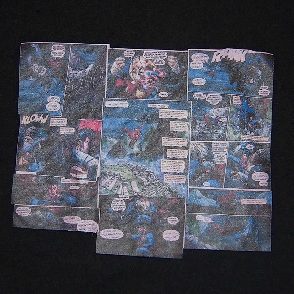 Black graphic tee with cartoon - Picture 2 of 3